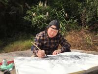 艺术家叶仲桥生活:一周的学习与收获，除了获赠册页题字、还获得了大师赠送的毛笔一【图2】