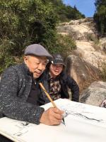 艺术家叶仲桥生活:一周的学习与收获，除了获赠册页题字、还获得了大师赠送的毛笔一【图3】