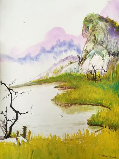 王征明日记-2017年：王征明创作87幅水意画；参与社会公益活动3次，捐rsw；参与社会商业【图1】