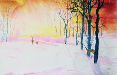 王征明日记-2017年：王征明创作87幅水意画；参与社会公益活动3次，捐rsw；参与社会商业【图2】