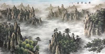 徐国维日记-徐国维老师六尺国画预定完成。【图1】