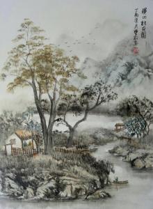 陈刚国画作品《深山访友图》价格1500.00元