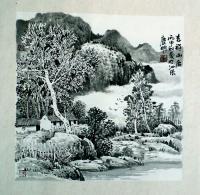 艺术家陈庆明日记:国画《吉祥山居图》一组，三尺斗方，陈庆明作品发布【图0】