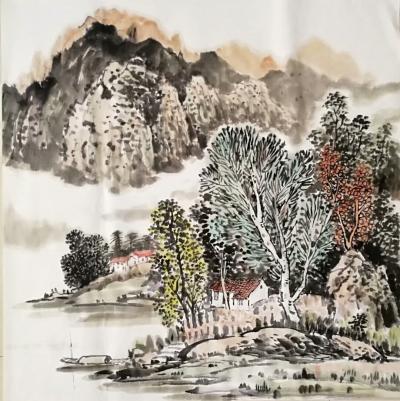 陈庆明日记-国画《吉祥山居图》一组，三尺斗方，陈庆明作品发布【图6】