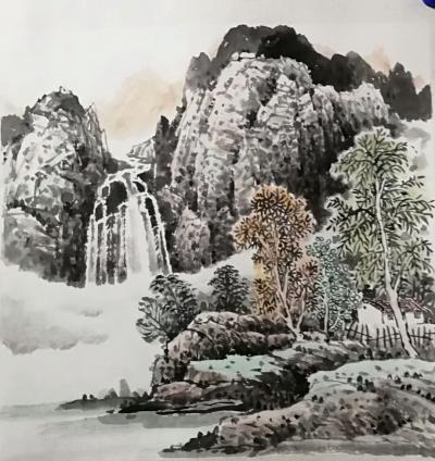 陈庆明日记-国画《吉祥山居图》一组，三尺斗方，陈庆明作品发布【图8】