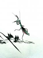 艺术家李牧日记:李牧国画《竹报平安》，《万事如意》，【图3】