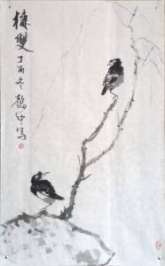 庞懿中国画作品《棲双》价格20000.00元