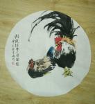 于波日志-《大吉图》写意圆光两幅。【图1】