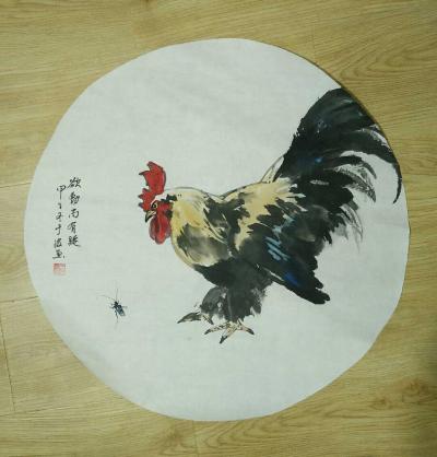 于波日记-《大吉图》写意圆光两幅。【图2】