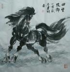 刘建国日志-元旦晚上，画了两匹马，一个是《漫步草原》，一个是《回望故乡》【图1】