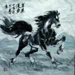 刘建国日志-元旦晚上，画了两匹马，一个是《漫步草原》，一个是《回望故乡》【图2】