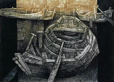 阎敏荣誉-家乡喜讯:
宜春美术馆开馆暨首展于2018年1月5日举行，庆贺！阎敏版画作品
【图4】