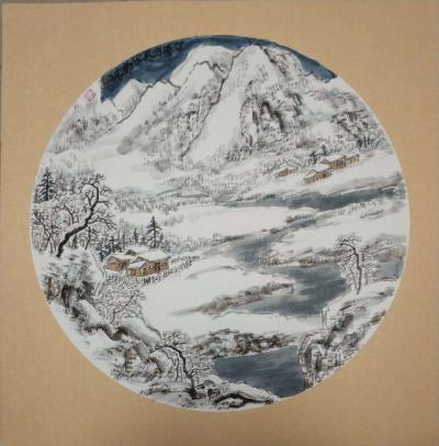 郑诚日记-国画山水《春》《夏》《秋》《冬》，小品一组完成。人生不过四季：春.夏.秋.冬，四【图1】