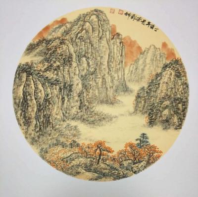 郑诚日记-国画山水《春》《夏》《秋》《冬》，小品一组完成。人生不过四季：春.夏.秋.冬，四【图4】