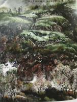 艺术家陈秀梅日记:画了几幅四尺斗方来表现㫪天的景色，祝愿大家好运，同时给自己也【图2】