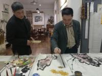 艺术家金新宇生活:昨日下班后在柳大师工作室瞎折腾，广州虽然天寒地冬，这么一折腾【图1】