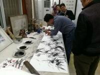 艺术家党文军生活:都说创作时最帅,挥笔创作留影一组【图0】