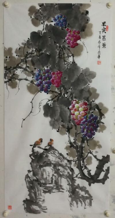 韩宗华日记-天冷，吃葡萄吧，不够吃的还有,大家别客气。快过年了，成双成对，喜庆丰收！【图4】