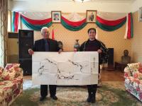 艺术家李尊荣生活:波黑大使安东·里尔先生也收藏了我的作品水墨虾一幅[胜利]，大【图1】