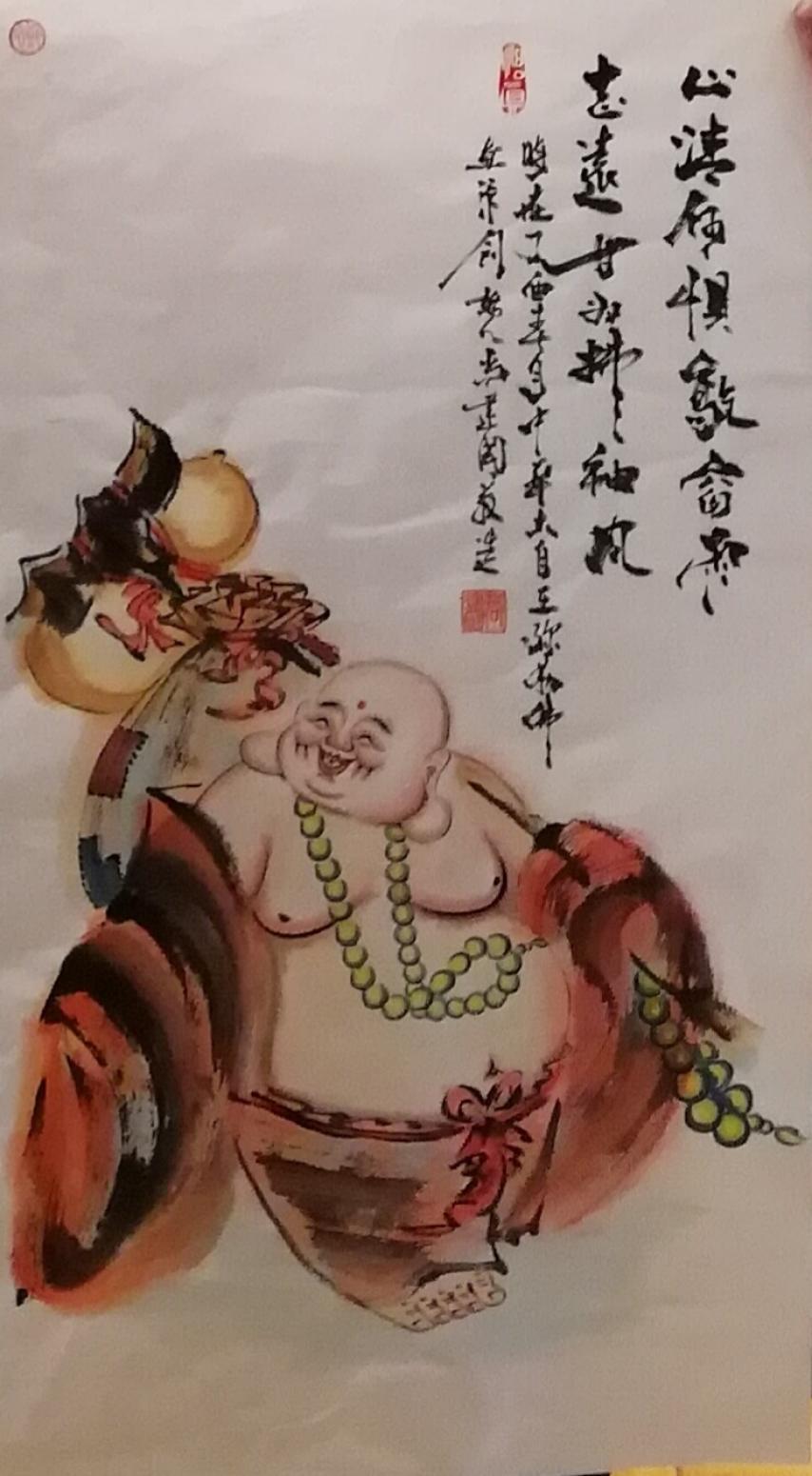 尚建国国画作品《佛画》