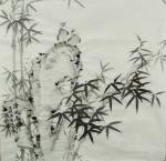 郭雨铮日志-国画花鸟:(墨画墨禽、清风高節)完成，今日题款，已结缘，郭雨【图2】