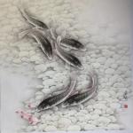 崔英阁日志-崔英阁老师 小方斗 作品三幅 《年年有鱼“余”》 。 祝大家【图3】