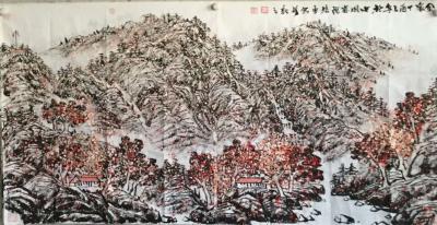 马培童日记-马培童作品，国画：焦墨焦彩的相遇，品的是心韵，醉的是墨彩，一方暖阳给予的是温暖，【图1】