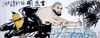 徐立业日记-国画人物近作两幅，《书蕉图》，尺寸70*180；《出游图》，尺寸70x180，徐【图1】