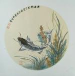 魏太兵日志-国画小品两幅《年年有余》《鸿运当头》，魏太兵【图2】