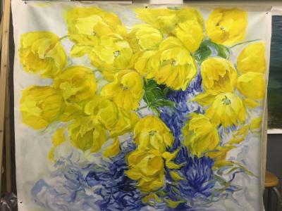 周海波日记-油画《金色年华》， 北欧风格流行版！周海波【图3】