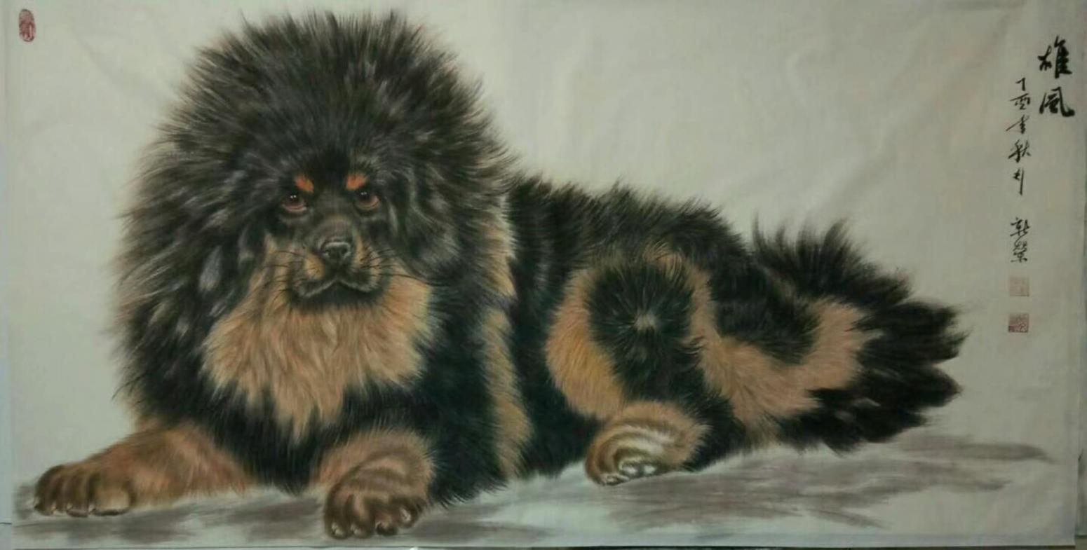 马新荣国画作品《雄风》