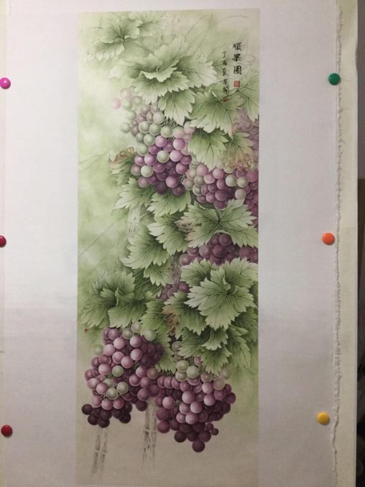 崔英阁国画作品《硕果图》【图0】