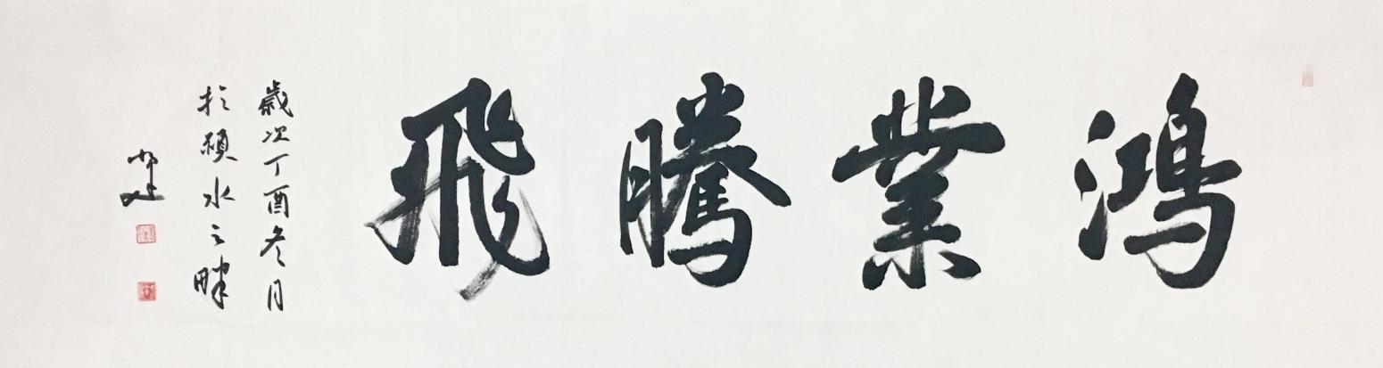 李小建书法作品《鸿业腾飞》