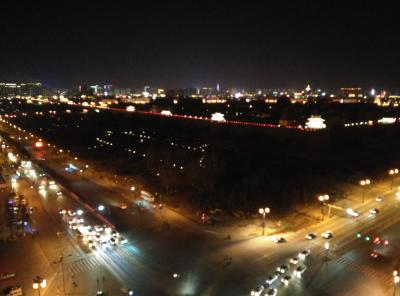 杨牧青日记-水墨三晋·杨牧青中国画写生行暨晋北文化艺术采风活动之际，从国宾大酒店夜眺享有“巍【图1】