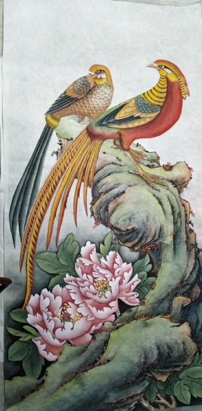 刘安同日记-新创作的国画《中国龙图》，《锦绣前程》，尚未落款，留待有缘人。刘安同【图2】