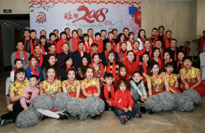 刘建国生活-祝贺刘家大院21大队旺在2018主题年会，现场赠画《雄风万里马到成功》，刘建国【图5】