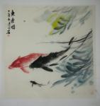 张大石日志-正在教学国画之托画心《雨后牡丹春睡浓》《映日藏露》《鱼乐图》【图4】