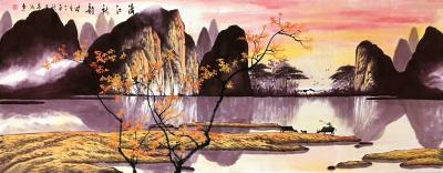 萧清红日记-《流江秋韵》 国画  横幅 萧清红作品 各位品鉴【图1】
