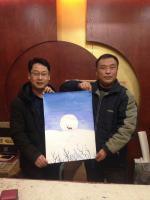 艺术家王征明生活:客户订制的水意画《宁静》，合影留念，王征明【图2】