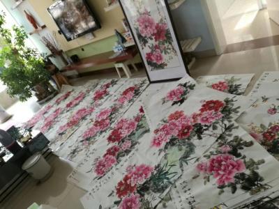 王长泉收藏-王长泉《繁花似锦春满园》《富贵吉祥》国画牡丹图，不是我总喜欢画这一幅，而是客人们【图1】