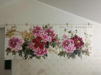 王长泉收藏-王长泉《繁花似锦春满园》《富贵吉祥》国画牡丹图，不是我总喜欢画这一幅，而是客人们【图5】