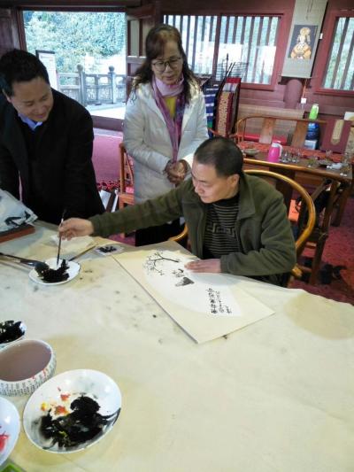 徐如茂生活-腾王阁书画院书画家赴广元皇译寺与广元市美协同仁进行交流片断【图3】
