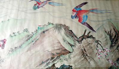 石海博日记-巨副长卷《百凤图》，宽60公分左右，长50米左右，仅此一套，收藏，送礼，面子十足【图7】