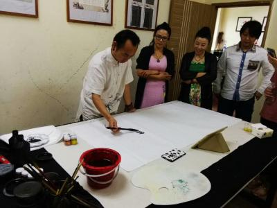 粟盛林生活-国画山水作品《春江垂钓》，贾盛林，应深圳鹿之岛艺术中心邀请！现场挥毫作画！【图2】