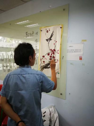粟盛林生活-给深圳华为员工学国画第二期学员进行国画培训！苦中有乐撸起袖子加油干【图2】