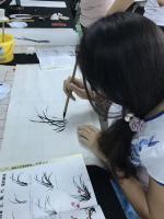 艺术家粟盛林生活:给深圳华为员工学国画第二期学员进行国画培训！苦中有乐撸起袖子【图2】