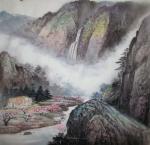 严巍日志-刚完成山水画小品《春来桃花开》《小桥流水人家》《春耕》，严巍【图1】