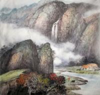 艺术家严巍日记:刚完成山水画小品《春来桃花开》《小桥流水人家》《春耕》,严巍【图2】