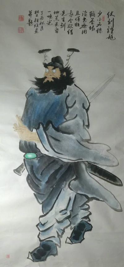 于顺生日记-宣纸烙画钟馗图，达摩祖师图敬请各位老师和朋友们斧正！
作品介绍：这几幅钟馗图和【图4】