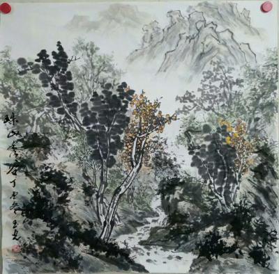 纪玉光日记-纪玉光山水画《珠山秀谷》 水墨宝画 喜欢的亲可以联系【图1】